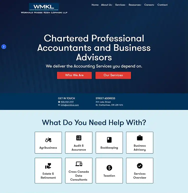 Accounting and CPA website design, hosting and marketing made easy