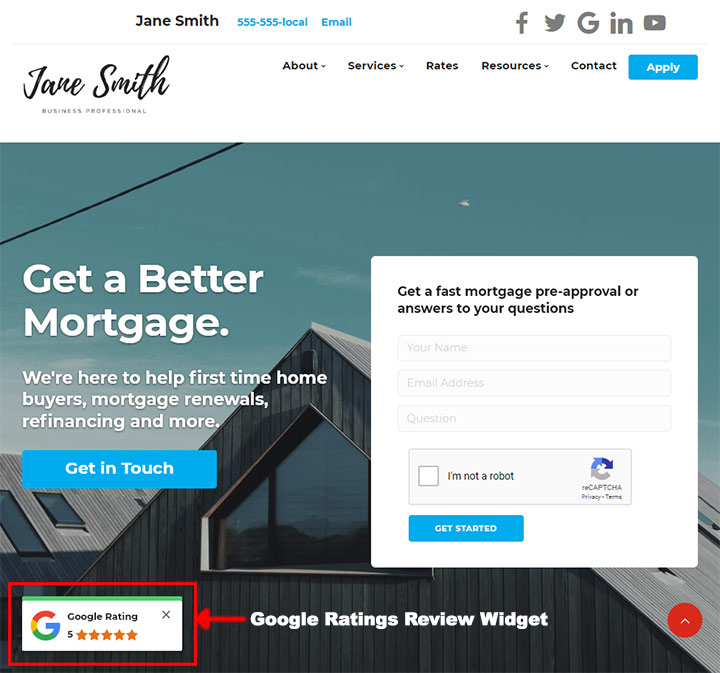 Google Ratings Widget