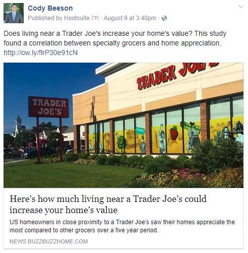 Facebook post for real estate agent