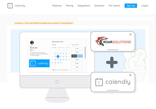 Integrate Calendly Online Scheduling with Roar Solutions Websites