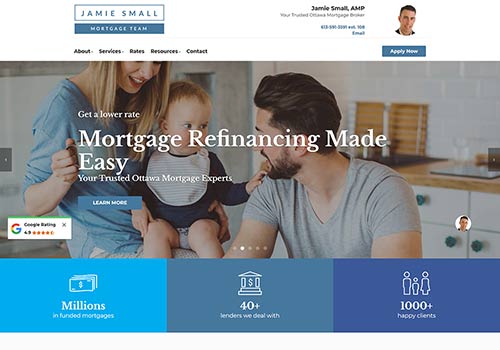 New Google Rankings Client (SEO) - Jamie Small - Ottawa Mortgage Broker