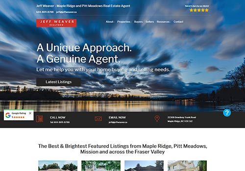 New Google Rankings Client - Jeff Weaver - Maple Ridge Real Estate Agent