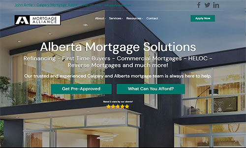 New Google Rankings (SEO) Mortgage Client - John Antle - Calgary Mortgage Broker Services