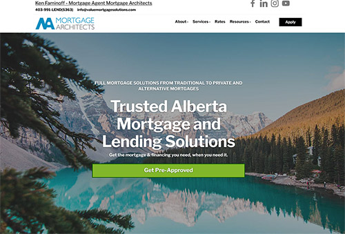 New Google Rankings (SEO) Mortgage Client-Ken Faminoff-Calgary-Edmonton Mortgage Associate