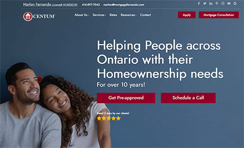 New Google Rankings (SEO) Mortgage Client - Marlon Fernando - GTA Mortgages