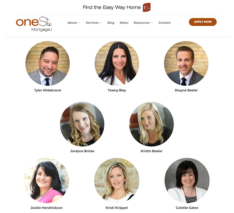mortgage team page