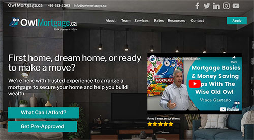 New Google Rankings (SEO) Mortgage Client - OwlMortgage.ca - Vince Gaetano - GTA Mortgage Broker