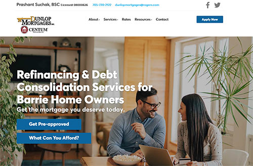 New Google Rankings (SEO) Mortgage Client - Prashant Suchak - Barrie Mortgage Broker