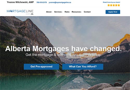 New Google Rankings Mortgage Client (SEO) - Yvonne Wilchewski - Edmonton, Leduc, Pigeon Lake Alberta Mortgage Broker