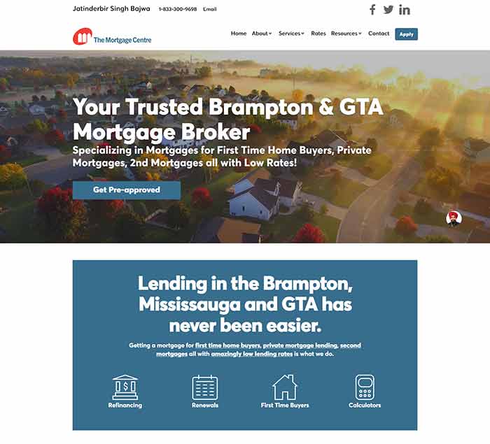 New Google Rankings Client (SEO) - Jatinderbir Singh Bajwa - Brampton, ON Mortgage Broker