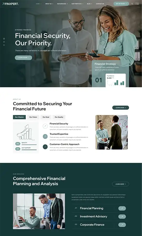 Financial Planner and Investment Advisor website tools