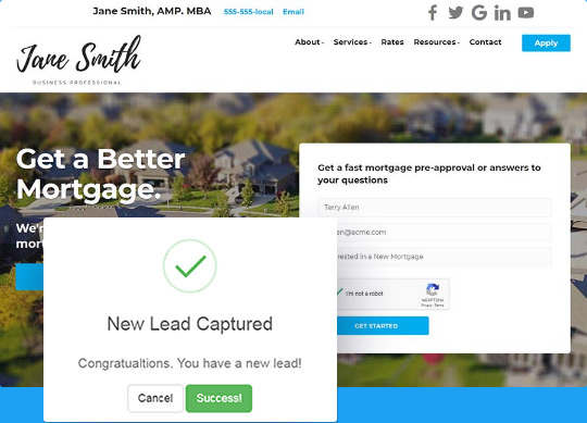 Generate and Track Website Leads from your Mortgage Website