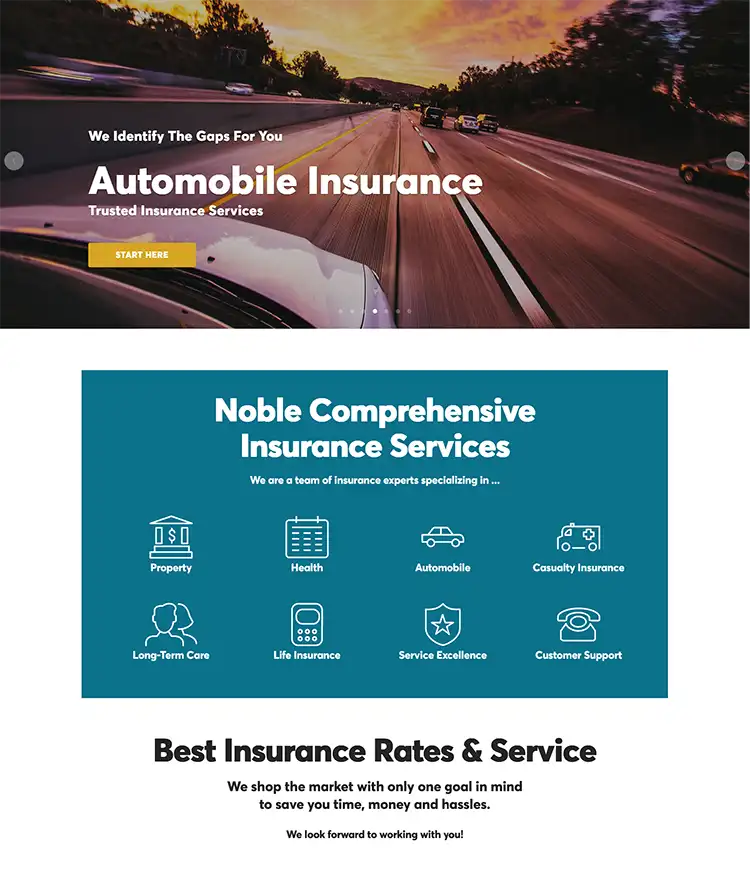 Insurance Agent and Broker website design, hosting and marketing made easy