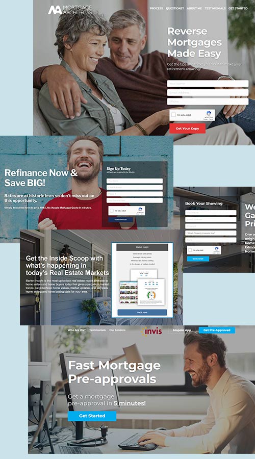 With a Roar Solutions Landing Page we can help you generate leads for mortgage brokers, loan officers, real estate agents and small business owners