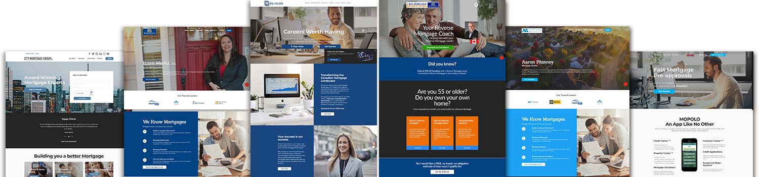 Mortgage, Real Estate and Small Business website examples